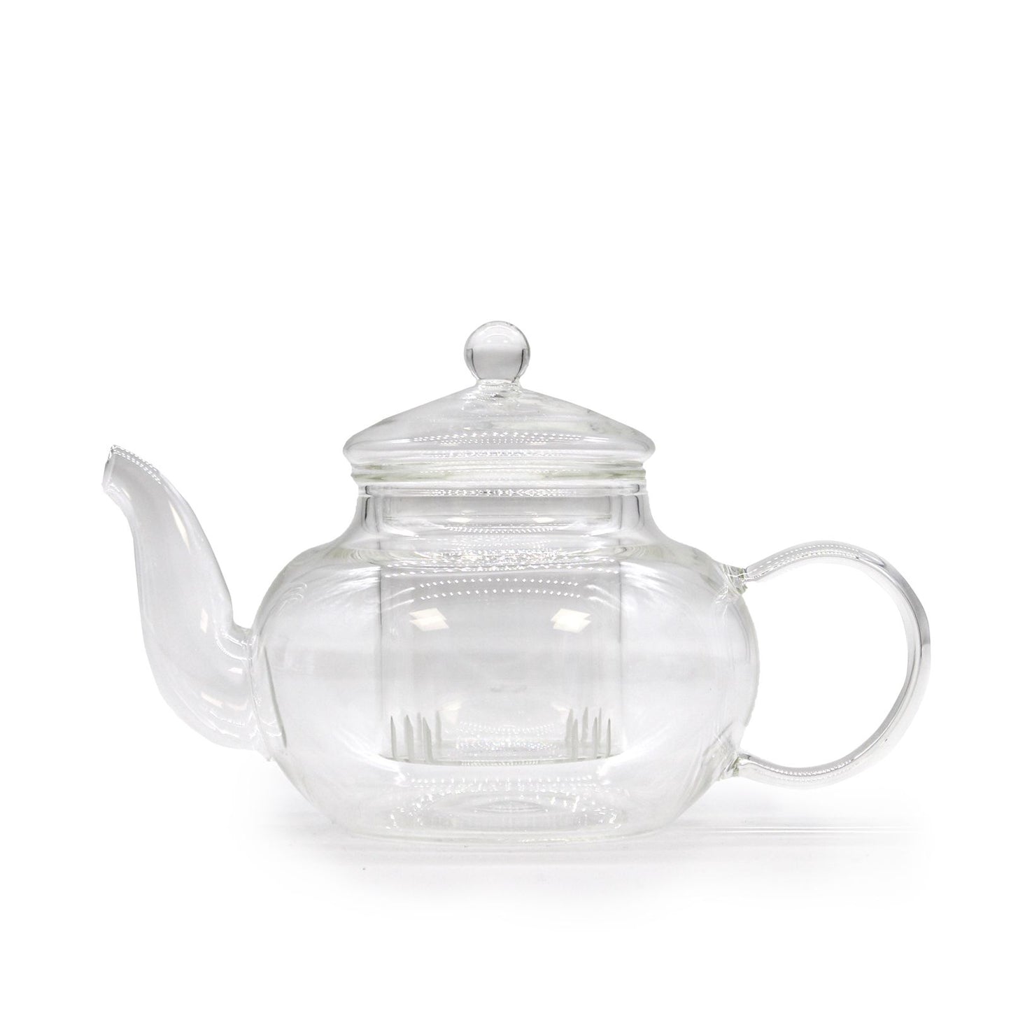 Glas Teekanne Mit Teefilter Rund Perle 400ml