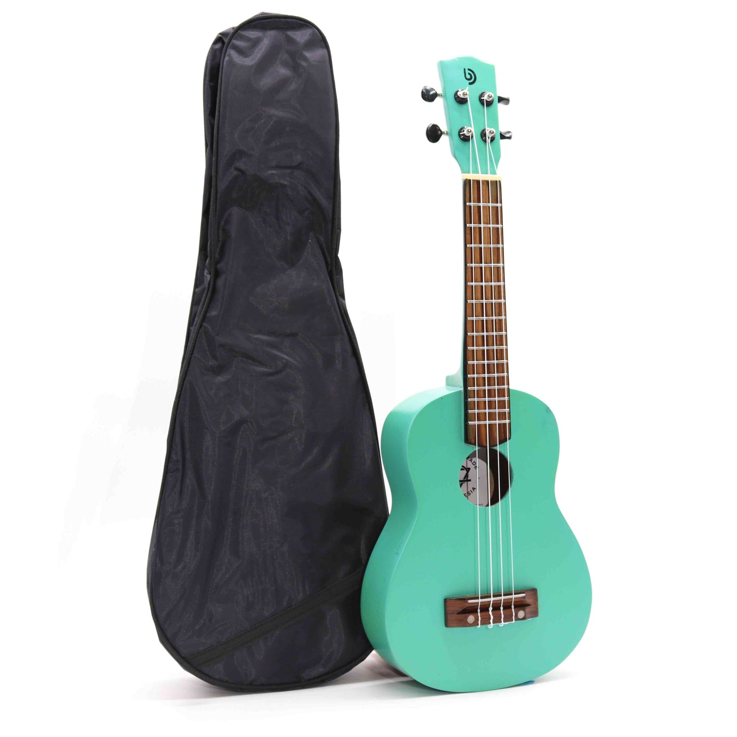 Handgefertigte Ukulele mit Türkis Finish - 4 Saiten