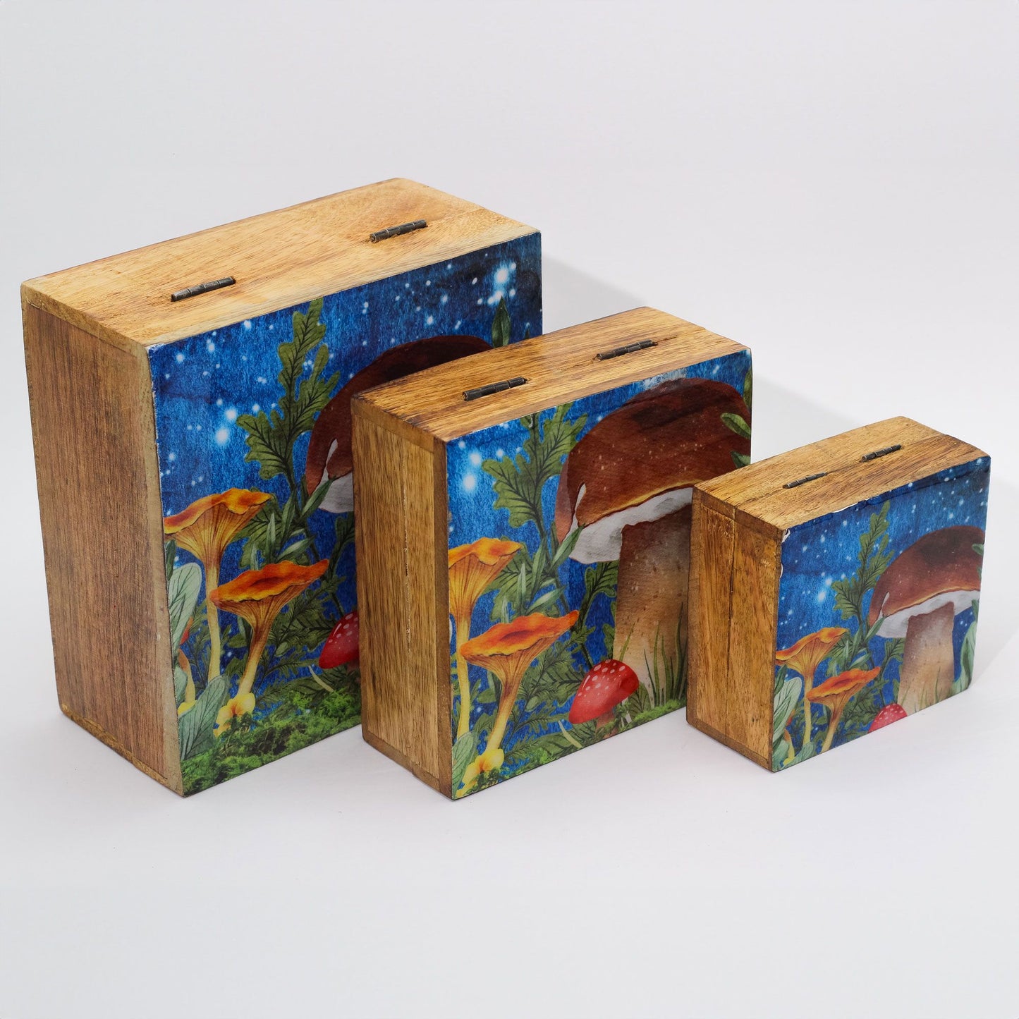 Med Square Box 13 5x13 5x6cm - Pilz Design Türkis