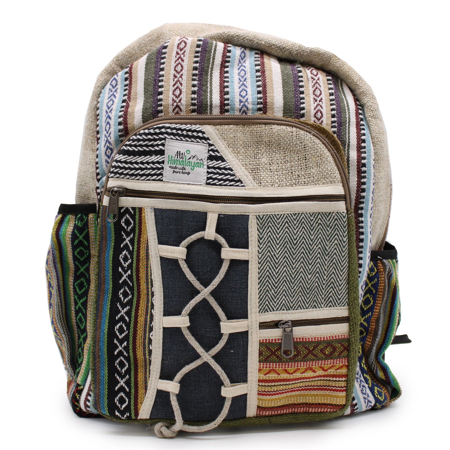 Großer Hanf Rucksack - Seil Und Taschen Stil