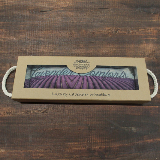Luxuriöses Lavendel Weizenkissen In Geschenkbox - Lavendel Komfort