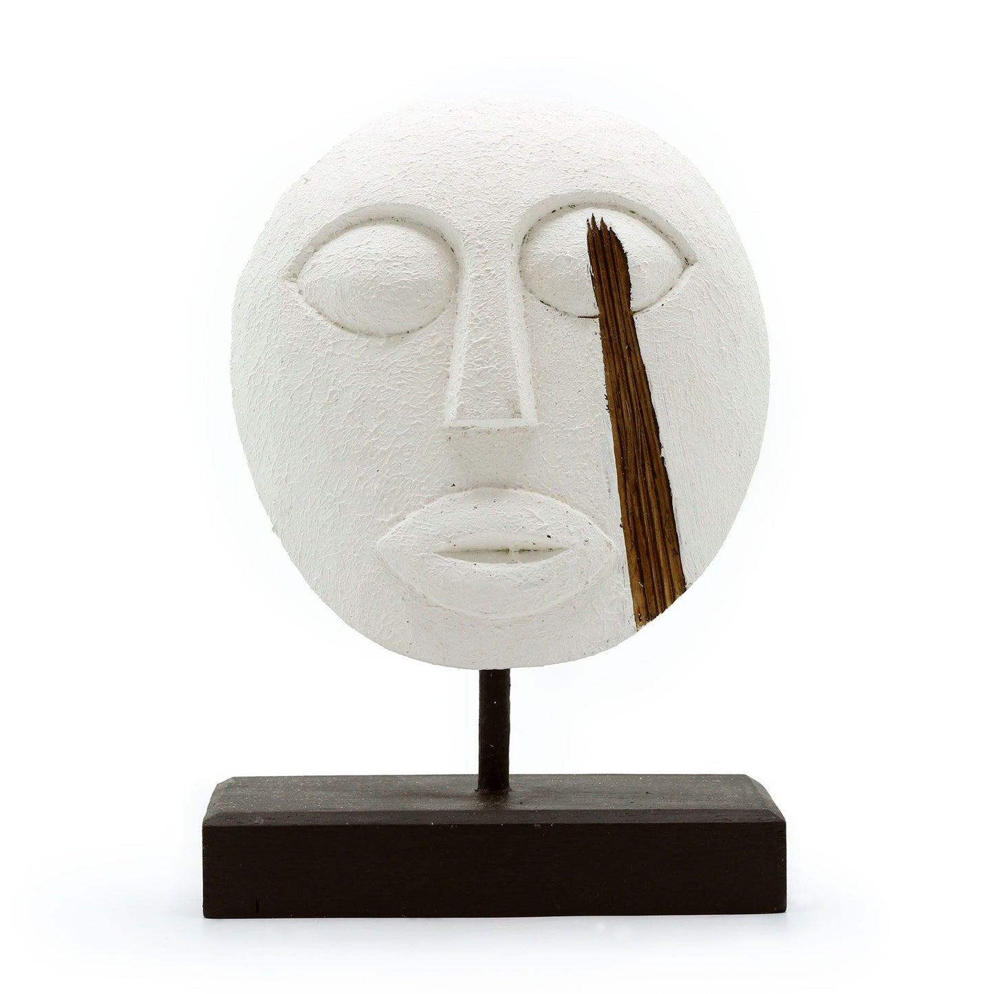 Timor Tribal Dekorative Maske Weiß 27x20cm