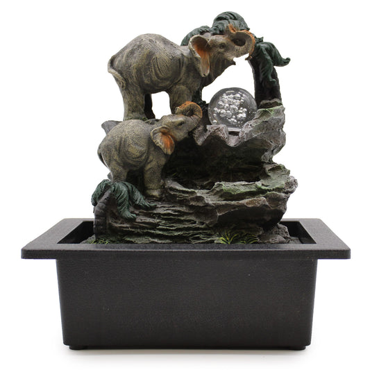 Tischwasserfall Elefantenfamilie 30cm