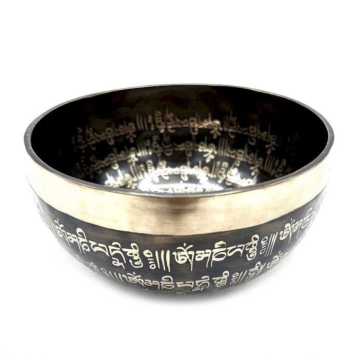 Tibetische Heilende Gravierte Schale 16cm Mantra