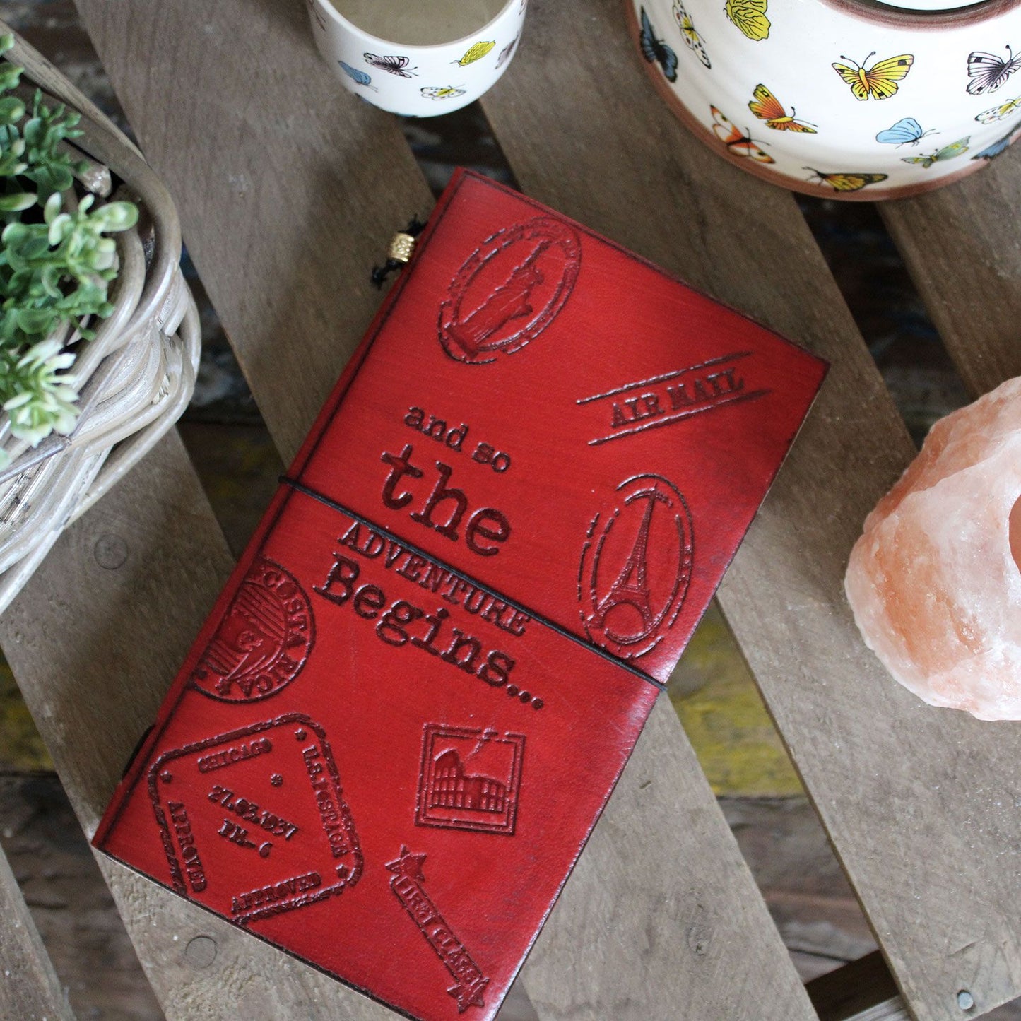 Handgefertigtes Lederjournal Be The Change Braun 80 Seiten