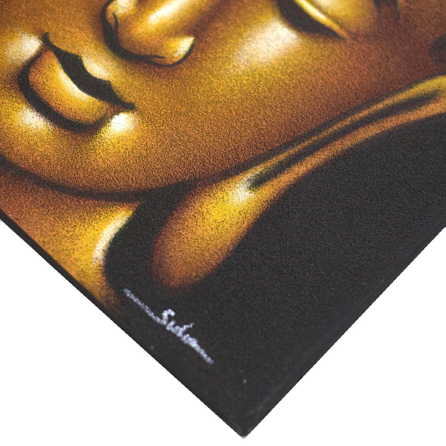 Buddha Gemälde mit Gold Sand Finish