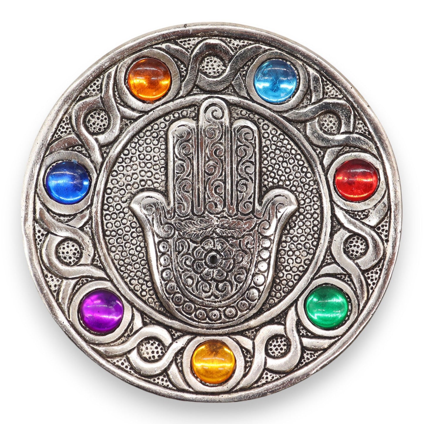 Sieben Chakra Hamsa Räucherstäbchen Halter 11.5cm