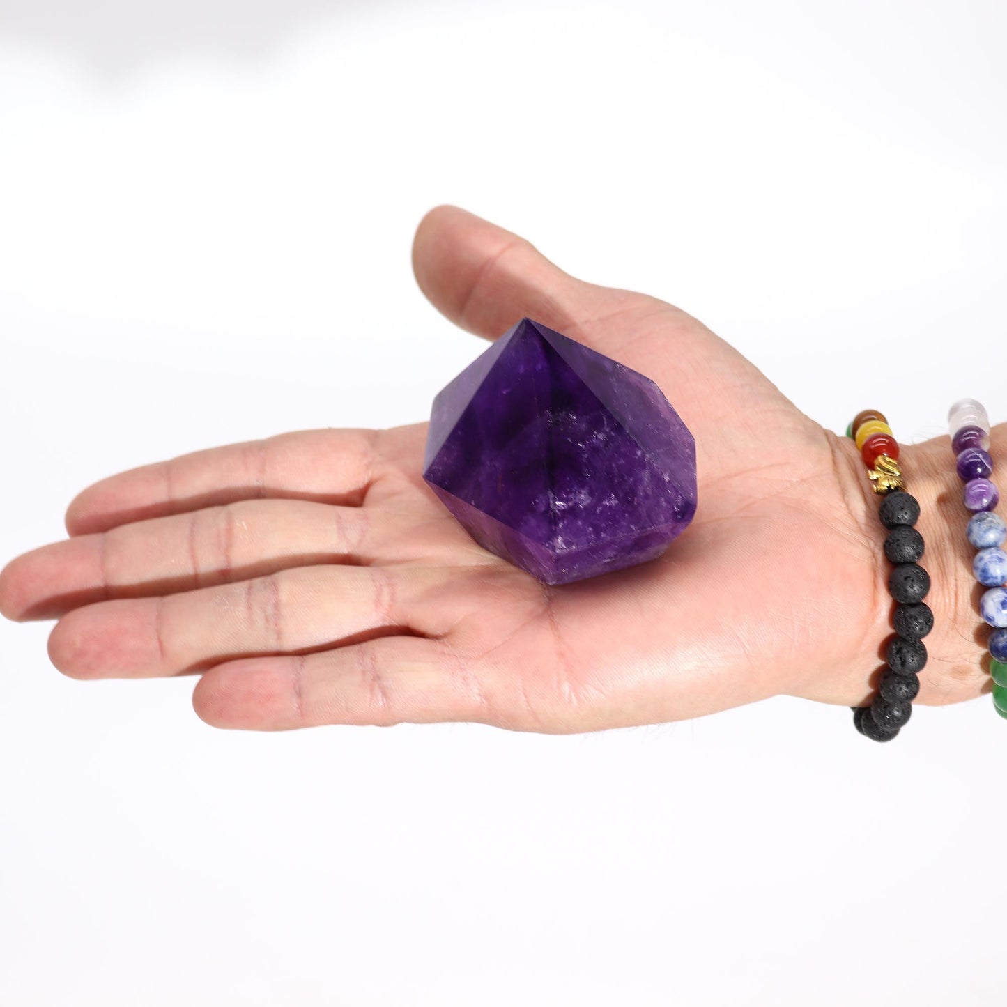 Mittlere Reiche Farbe Amethyst Spitzen Ungefähr 5,5-6,5cm