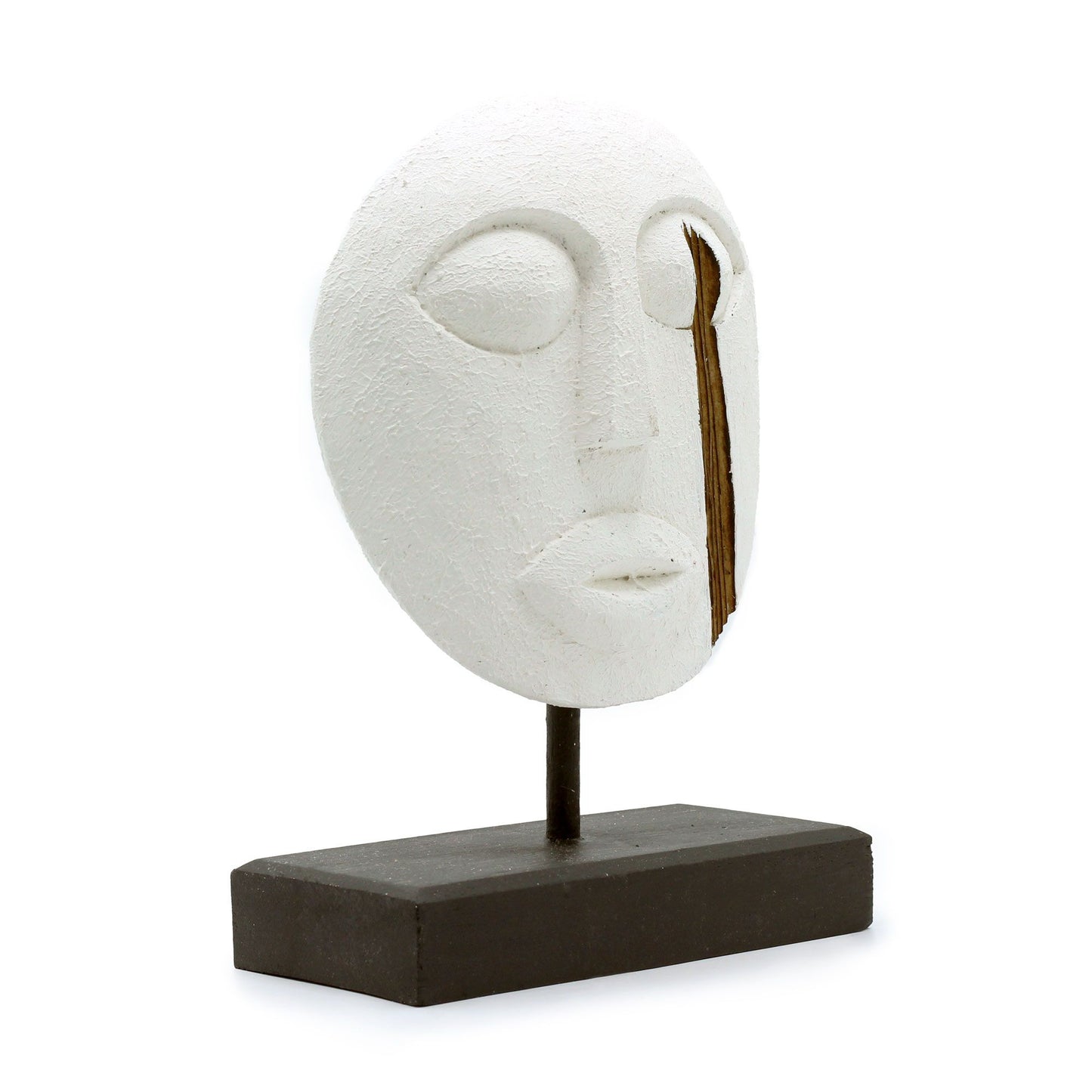 Timor Tribal Dekorative Maske Weiß 27x20cm