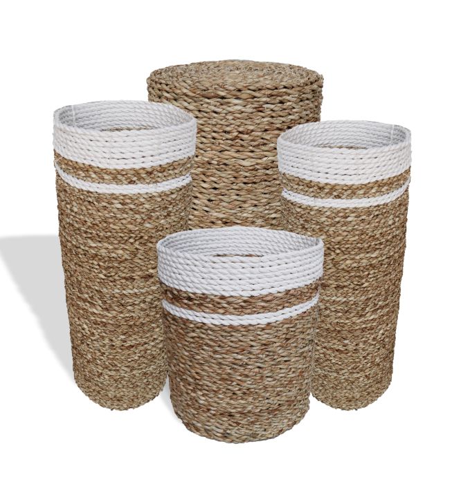 Seagrass Set Mit 2 Vasen Und 2 Körben