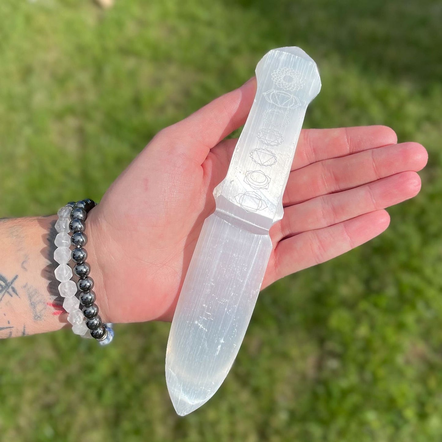 Selenit Ritualmesser Chakra