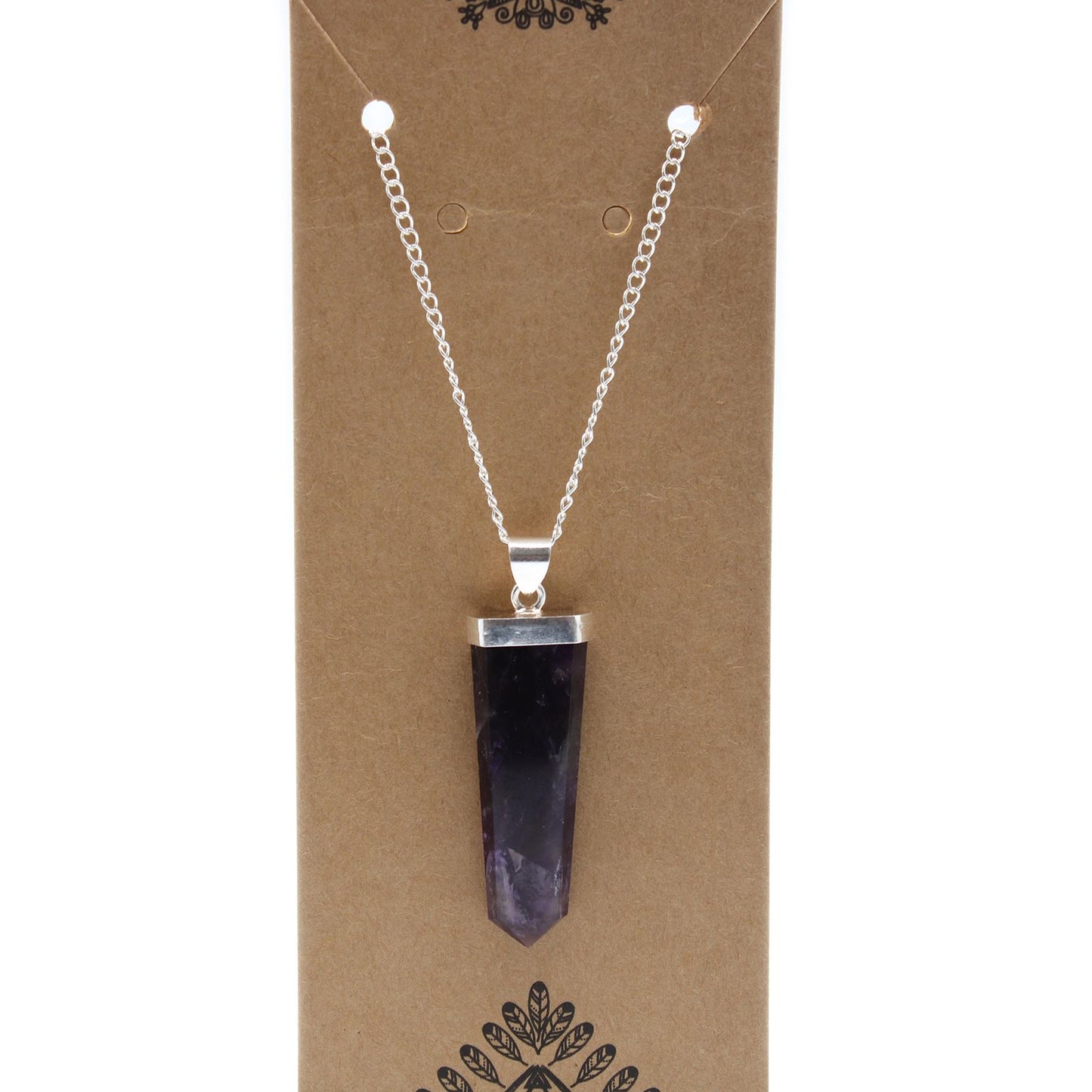 Edelstein Flach Bleistift Anhänger - Amethyst