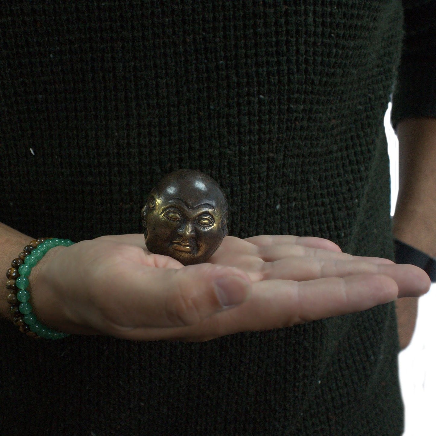 Fengshui Vier Gesichter Buddha 4 5cm aus Messing