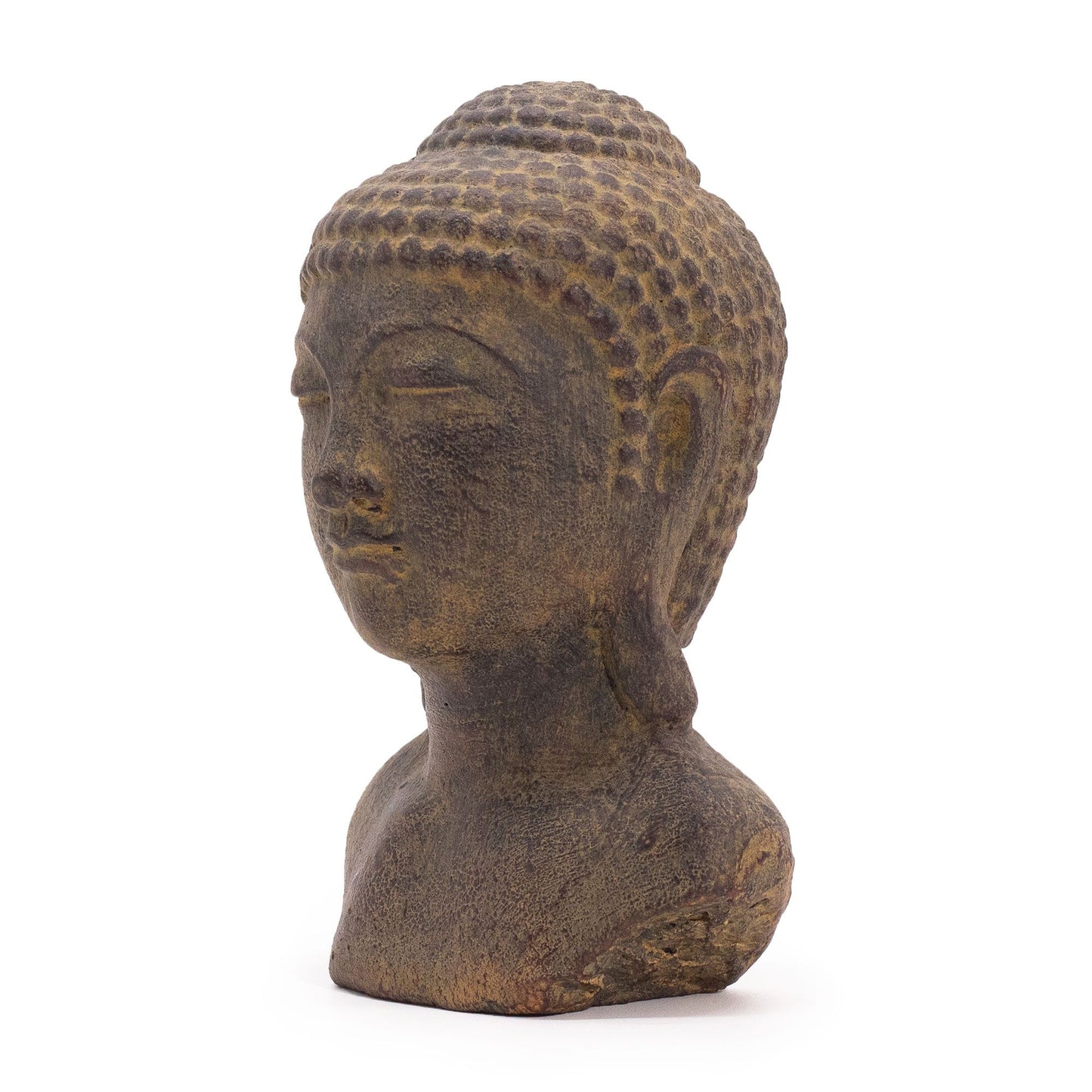 Buddha Kopf Tranquility Grau