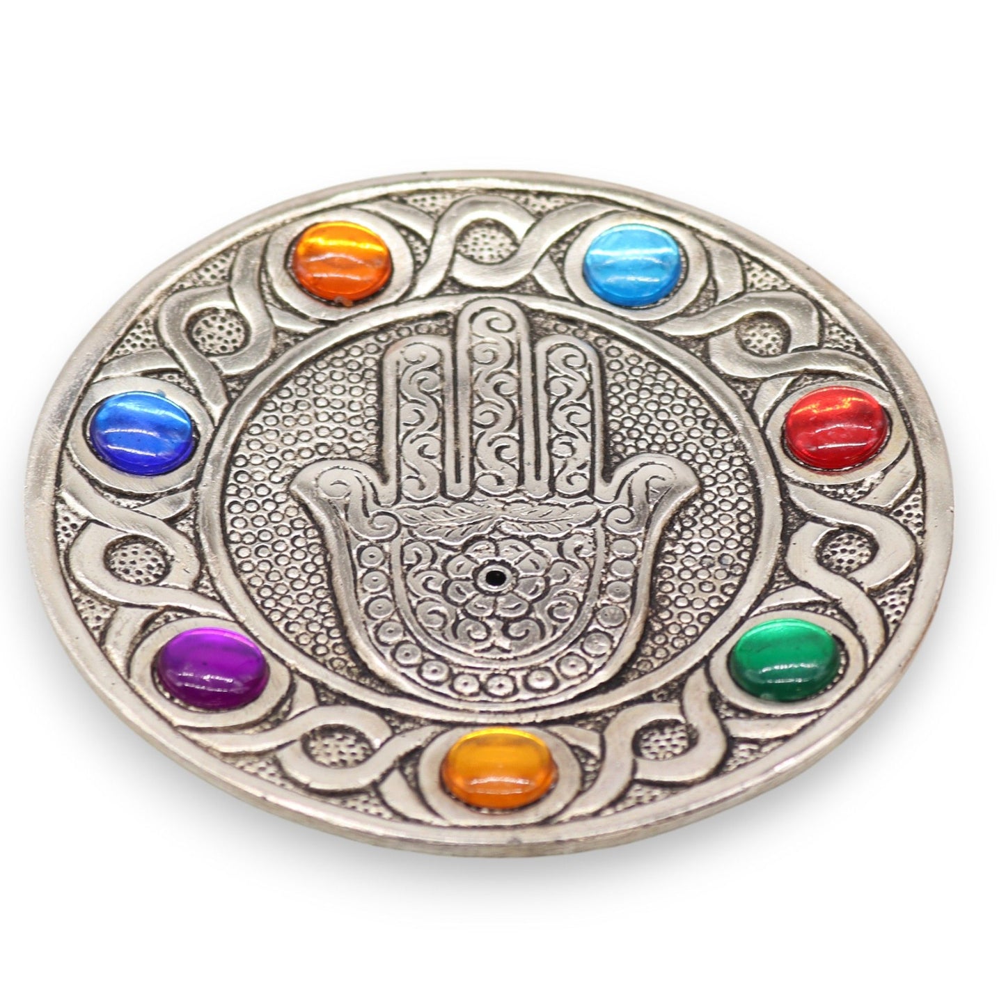 Sieben Chakra Hamsa Räucherstäbchen Halter 11.5cm