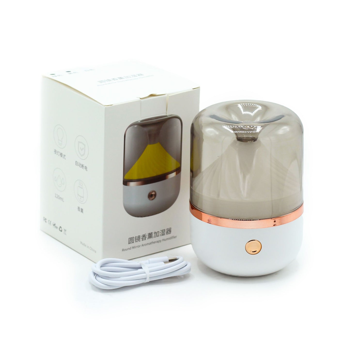 Urban Aroma Diffuser Weiß und Bronze USB Farbwechsel