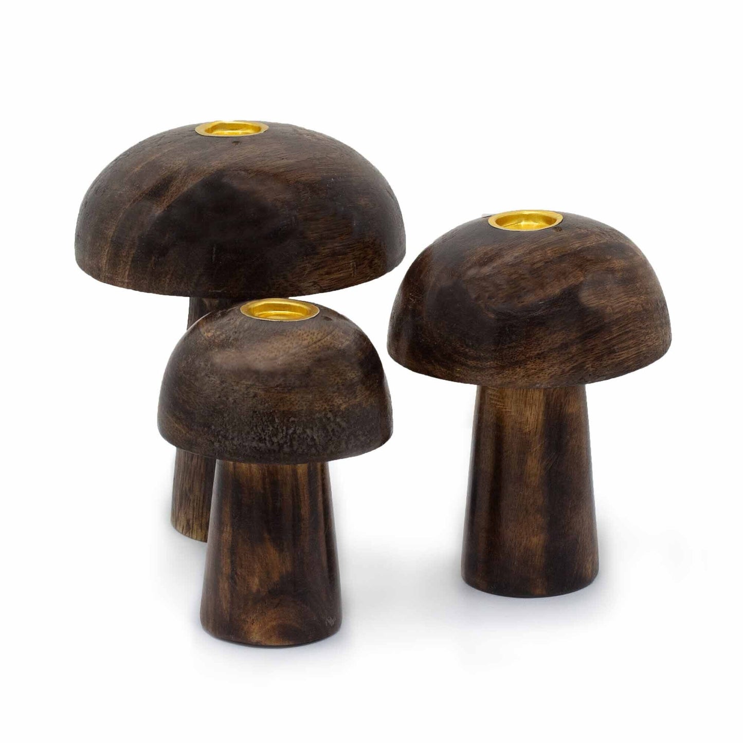 Set Mit 3 Räucherhäuschen Pilzen 10cm 9cm 8cm