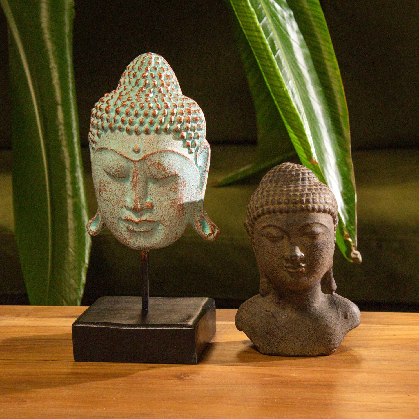Ruhe Buddha Kopf Grau