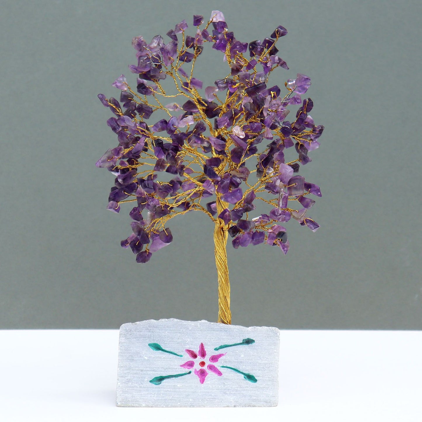 Amethyst Edelsteinbaum Mit 320 Steinen Handgemacht Auf Edelsteinbasis