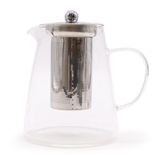 Glas Teekanne Mit Infuser - Flaskenform - 950ml