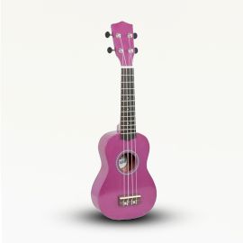 Handgefertigte Ukulele in Heller Pinker Farbe mit 4 Saiten