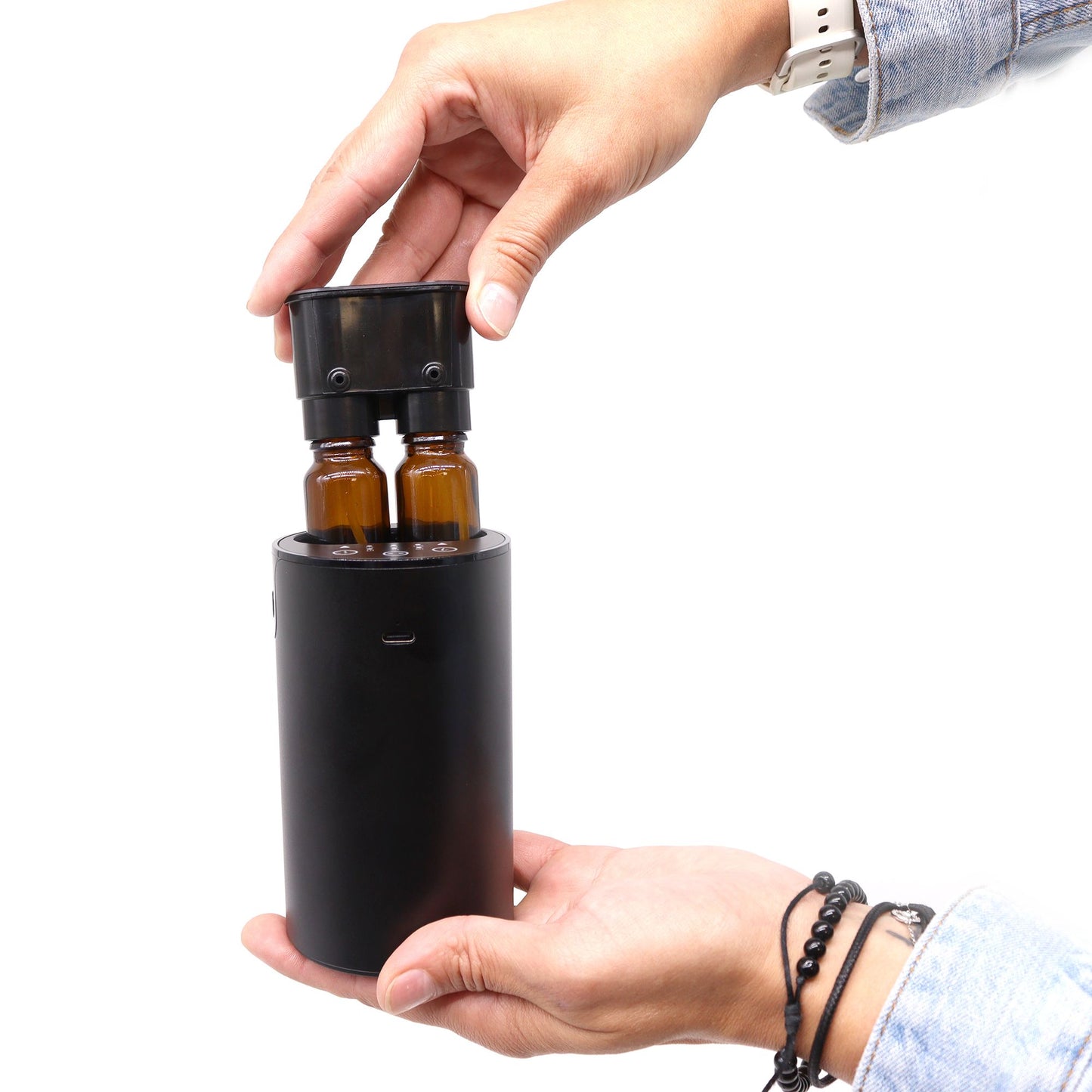Doppelt Wechselbarer Ätherisches Öl Wasserloser Vernebler USB Typ C
