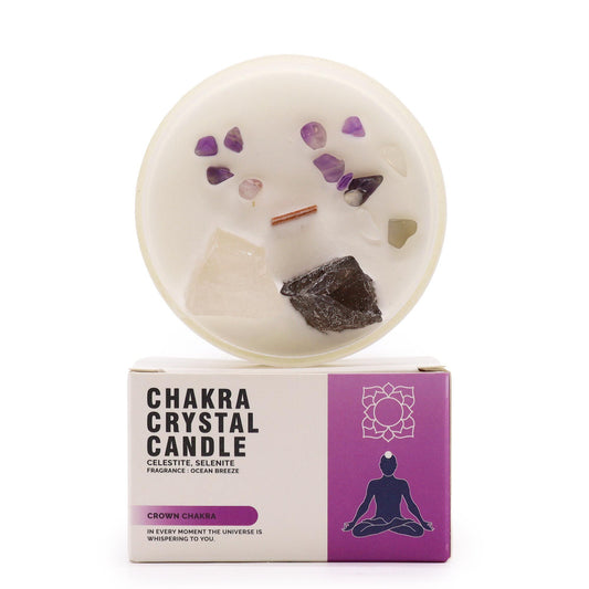 Chakra Kristallkerzen - Kronenchakra