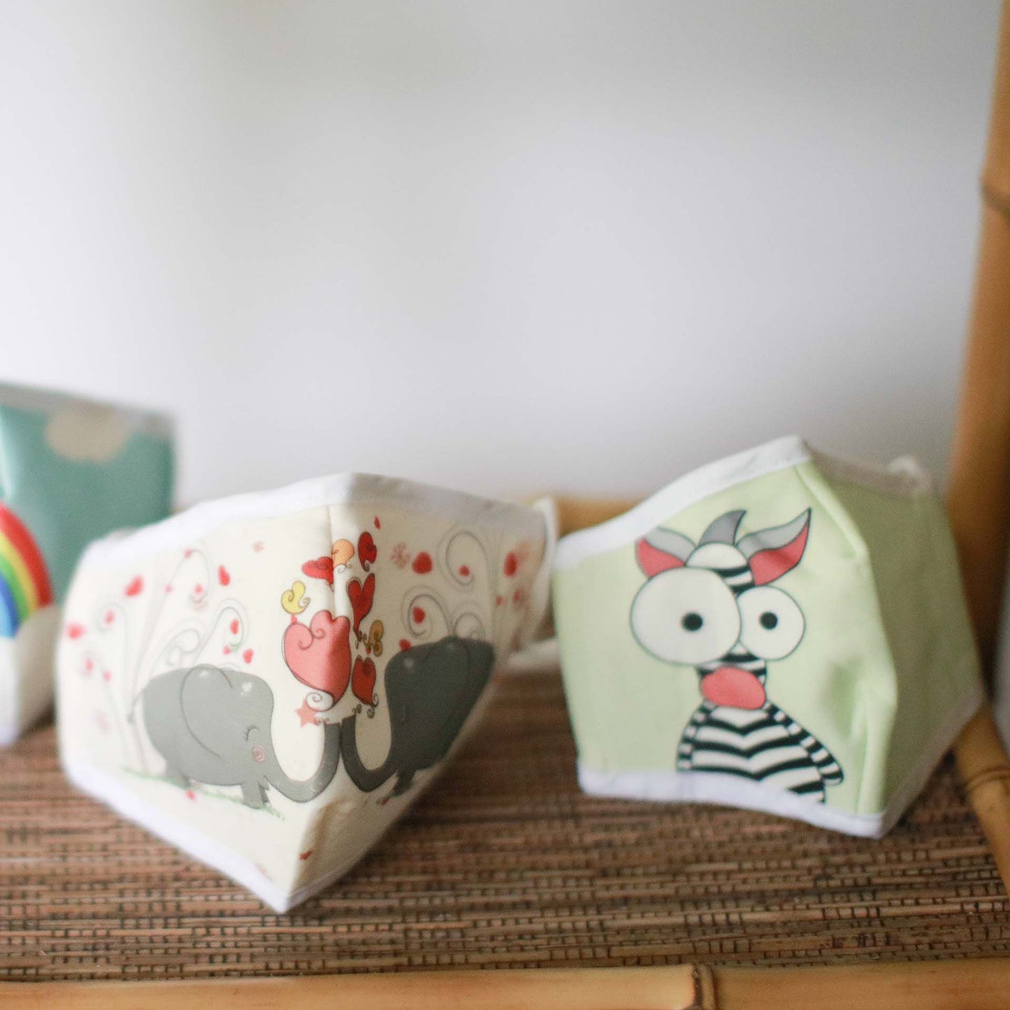 Wiederverwendbare Modische Gesichtsmaske - Verrücktes Zebra (Kinder)