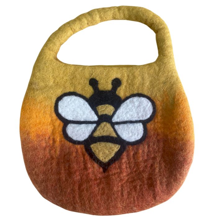 Wasser Filz Bienen Tasche Mit Einem Griff Und Magnet Sonnenaufgang Orange