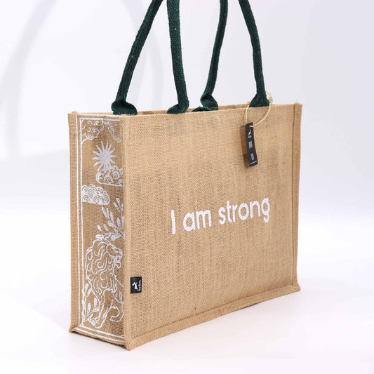 Hop Hare Jute Große Tasche - Ich Bin Stark