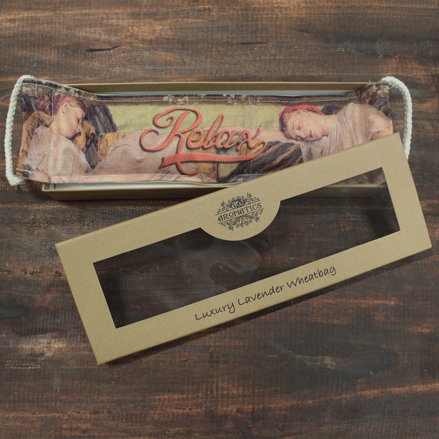 Luxuriöser Lavendel Weizenbeutel In Geschenkbox Für Entspanntes Schlafen