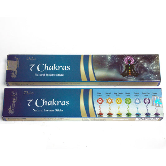 Vedic Räucherstäbchen 7 Chakra Handgerollt Aus Jaipur