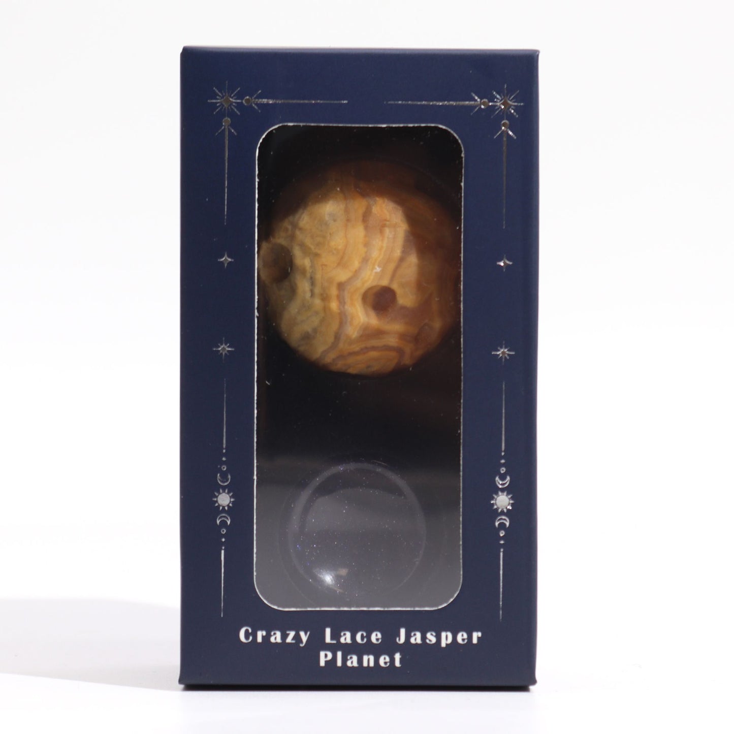 Verrückte Spitze Jasper Planet Auf Sola Goldstein Ständer 40mm 30x15mm Ständer