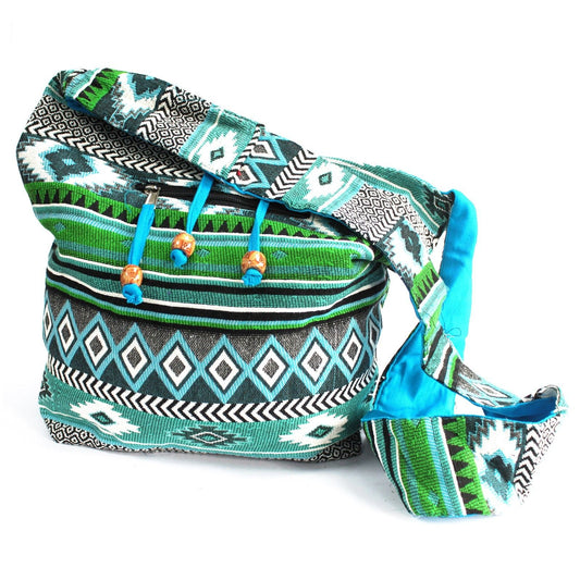 Jacquard Tasche Teal Studenten Tasche