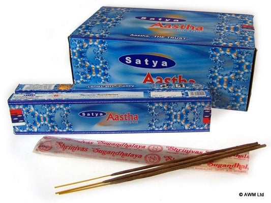Aastha Räucherstäbchen 15g Packungen