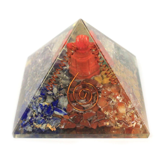 Lrg Orgonite Pyramide 70mm Ganesh