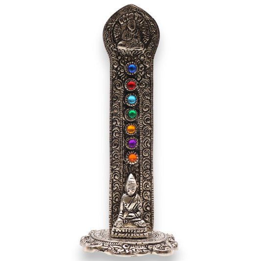 7 Chakra Türmchen Buddha Räucherstäbchen Halter 16x6x7cm