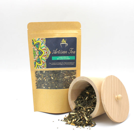50g Bio Klassischer Grüner Tee Mit Zitrone Und Ingwer