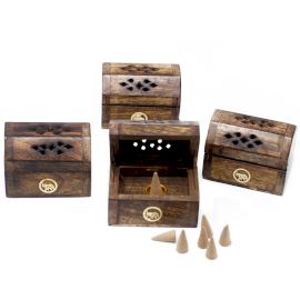 Mini Räucherkegel Rauchbox Aus Mango Holz