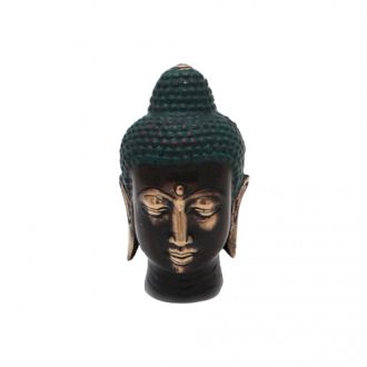Kleiner Antiker Messing Buddha Kopf