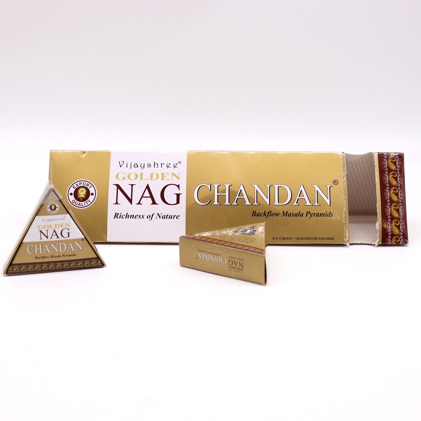 42g Jumbo Golden Nag Chandan Rückfluss Räucherkegel