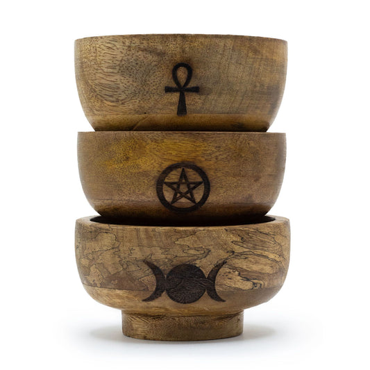 Kleine Ritualschale Räucherkegel Halter 11x6 cm Asst Pentagon usw.