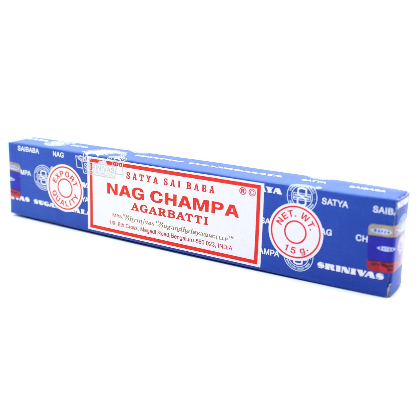 Nag Champa Räucherstäbchen 15g Original Blau Packung