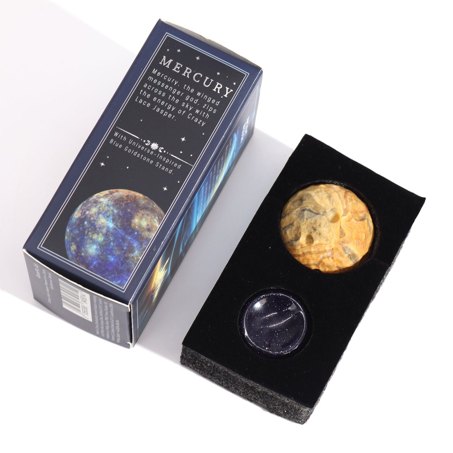 Verrückte Spitze Jasper Planet Auf Sola Goldstein Ständer 40mm 30x15mm Ständer