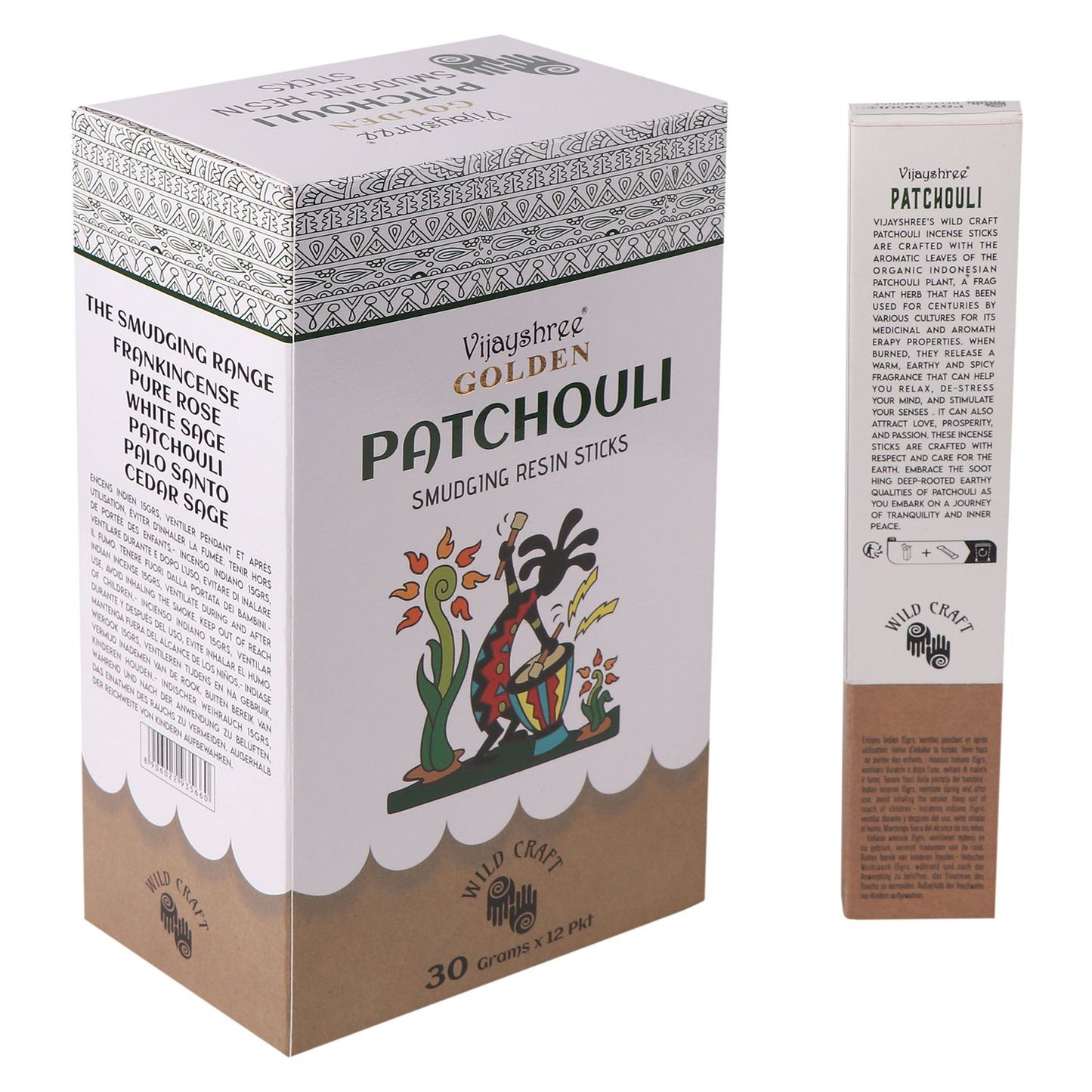 30g Goldene Patchouli Räucherstäbchen 6 Stück