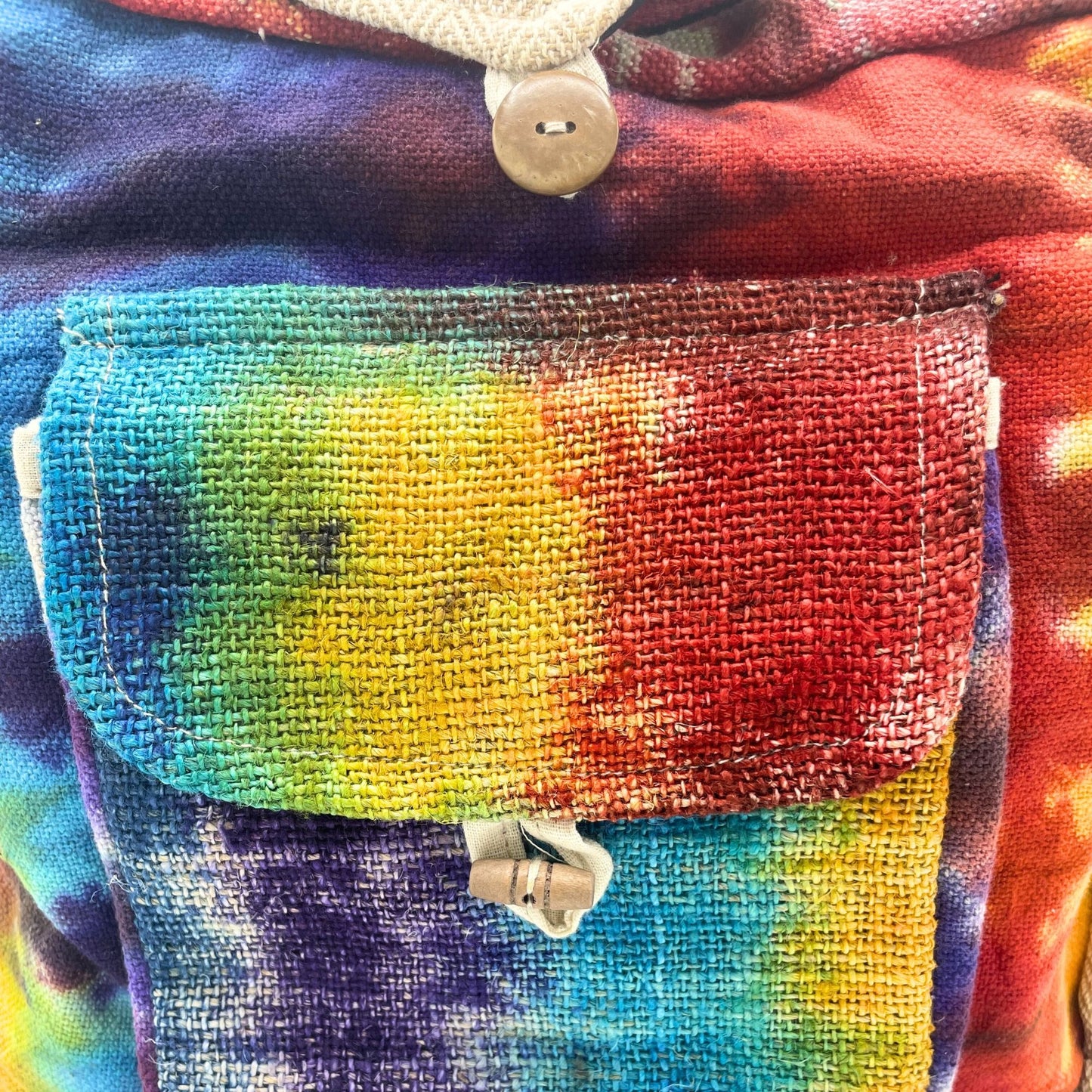 Tiedye Hanf Studien Tasche Mit Vordertasche