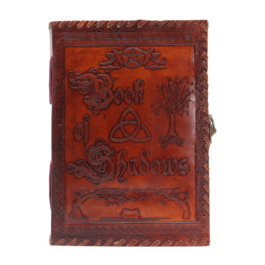 Großes Buch der Schatten - Dunkelbraun - 200 Seiten Dekorative Kanten - 25x18x3cm