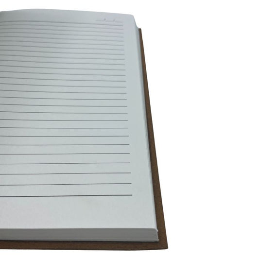 Schwarzes Beige Tagesnotizbuch mit 100 Linierte Seiten 20x15cm