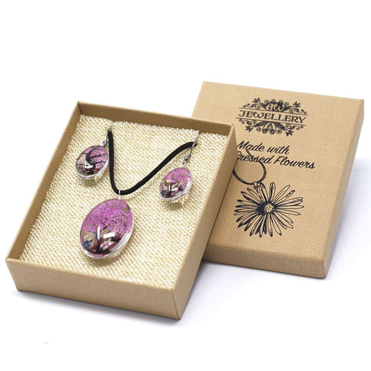 Gepresste Blumen Set Baum Des Lebens Helles Pink