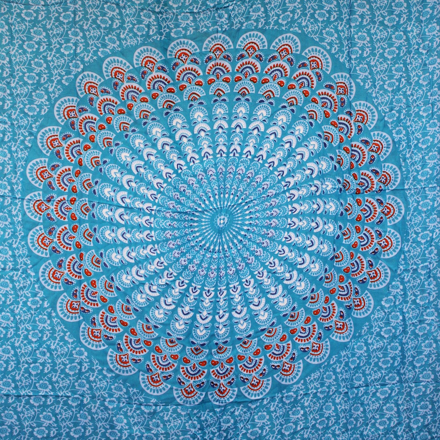 Türkis Orange Mandela Sarong